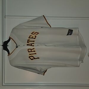 Majestic Roberto Clemente Jersey SMOKE DAMAGE